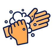 icone mostrando limpeza de punhos